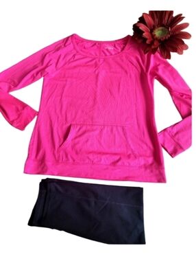 #01 Tek Gear Womens 2 Piece Fitness Outfit Sz Lg